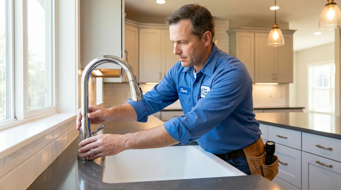 Kitchen faucet installation by Johns Plumbing LLC in Bullard
